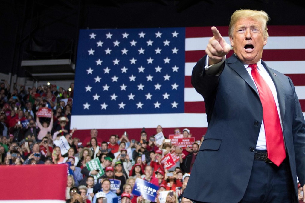 Donald Trump delivers remarks at a Make America Great Again rally in Indiana. Photo: AFP