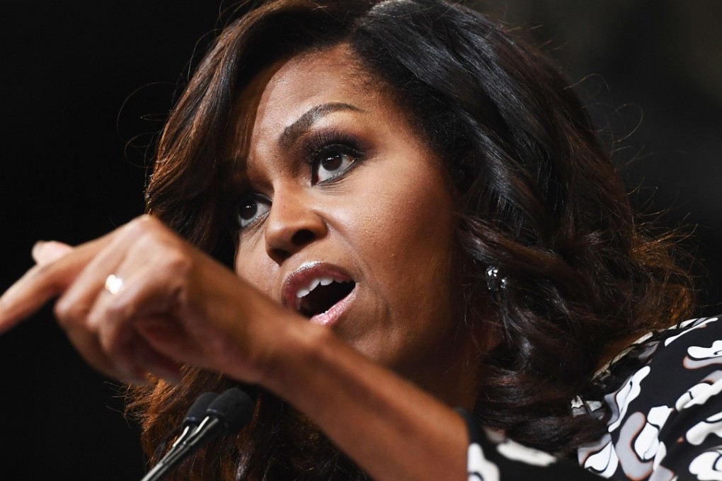 In this file photo taken on October 27, 2016, US First Lady Michelle Obama speaks during a campaign rally for Democratic presidential nominee Hillary Clinton in Winston-Salem, North Carolina. Photo: Agence France-Presse