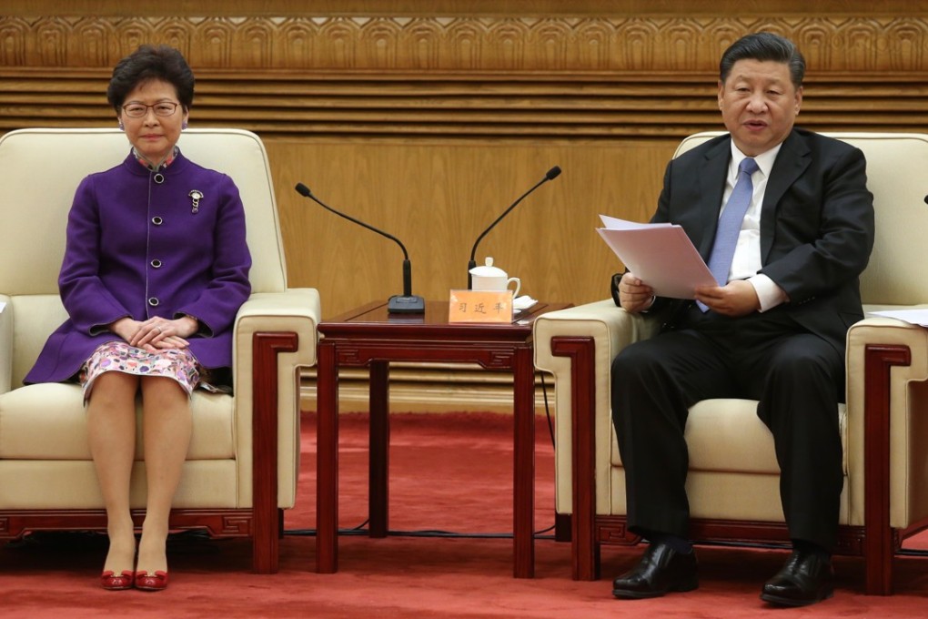 Chief Executive Carrie Lam and President Xi Jinping meet in Beijing. Photo: Handout.
