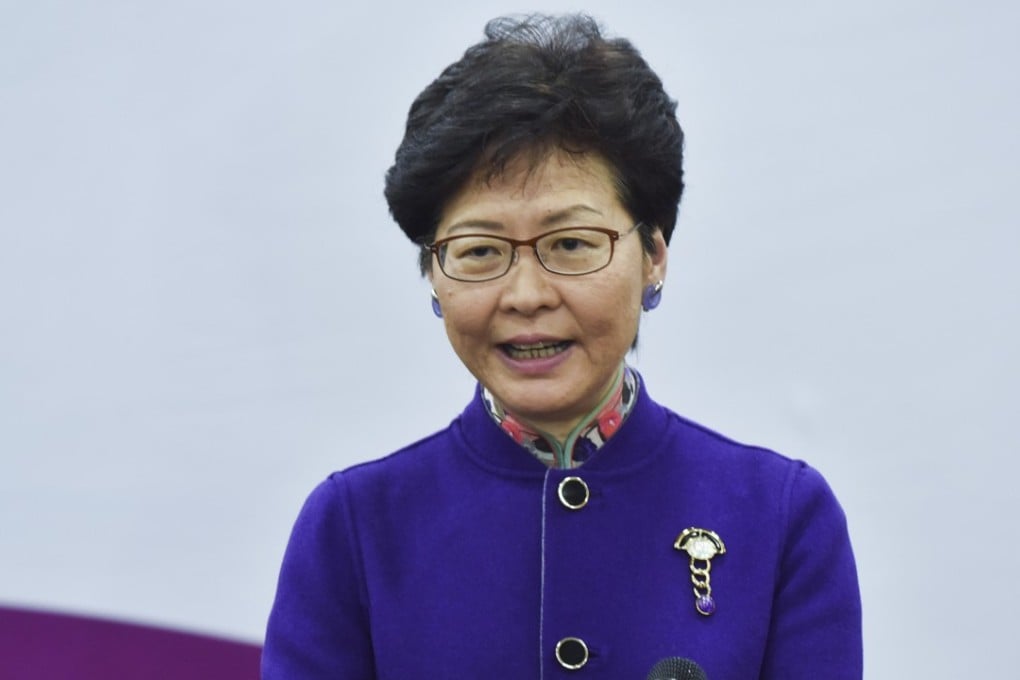 Carrie Lam meets the media in Beijing. Photo: ISD