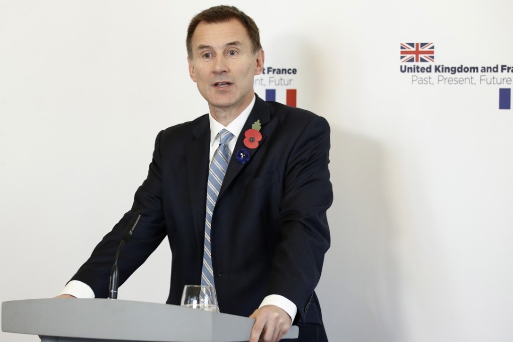 Britain’s Foreign Secretary Jeremy Hunt in Paris on November 8, 2018. Photo: EPA