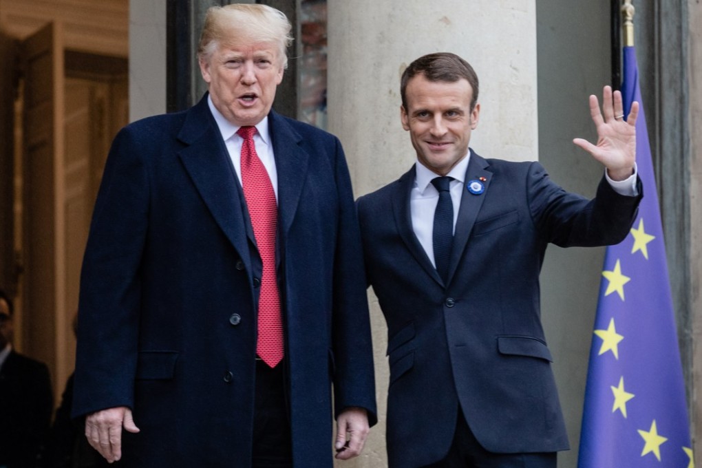US President Donald Trump and French President Emmanuel Macron at Elysee Palace on November 10, 2018. Photo: Bloomberg