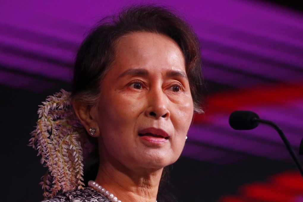 Myanmar’s civilian leader Aung San Suu Kyi. Photo: AP