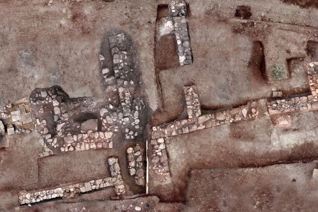 This undated photo provided by the Greek Ministry of Culture on Tuesday shows remains of walls and floors, probably from houses, from the lost ancient city of Tenea. Photo: AP