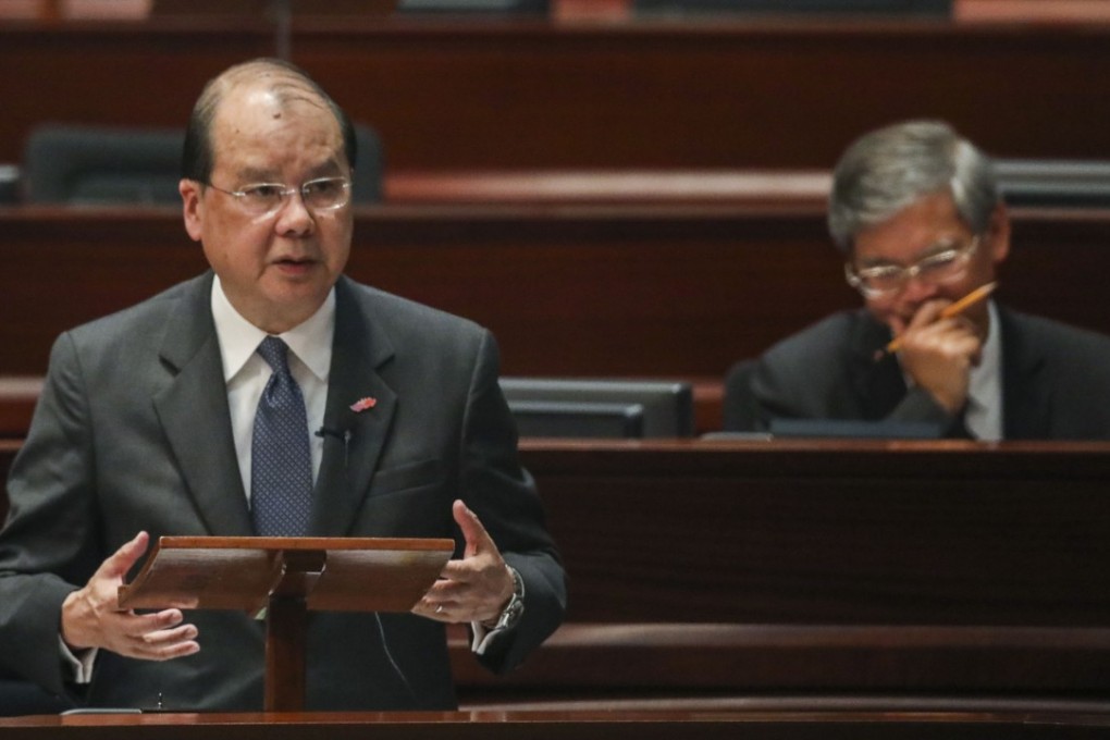 Matthew Cheung told legislators there was a “practical need” to reorganise the government’s structure. Photo: Nora Tam