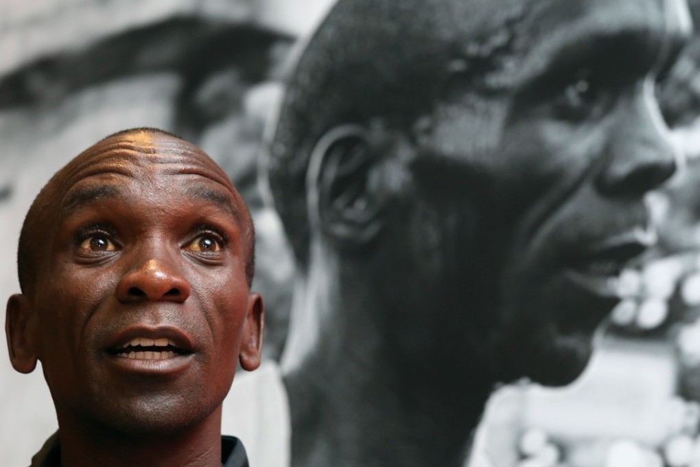Olympic champion and marathon world record-holder Eliud Kipchoge at Hong Kong’s Kerry Hotel. Photo: K. Y. Cheng