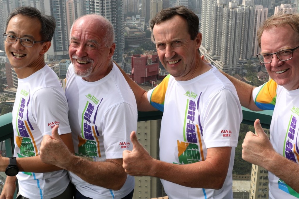 (From left) Allen Che, Constantine Metreweli, James Griffith and Gavin Joynt are ready for this weekend’s Trailwalker. Photo: Dickson Lee