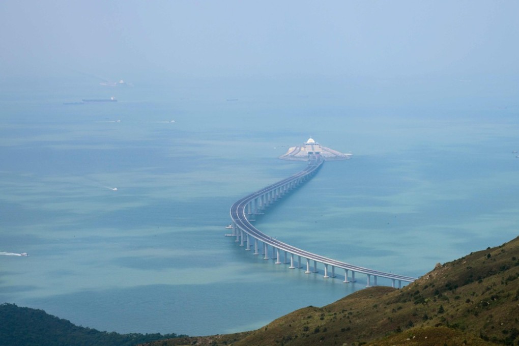 A section of the Hong Kong-Zhuhai-Macau Bridge as seen from Lantau Island. The Hong Kong government proposes to reclaim 1,700 hectares off Lantau to tackle the city’s land shortage. Photo: AFP