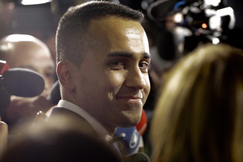Italy’s Deputy Prime Minister Luigi Di Maio after a cabinet meeting at Rome’s Chigi Palace. Photo: AP