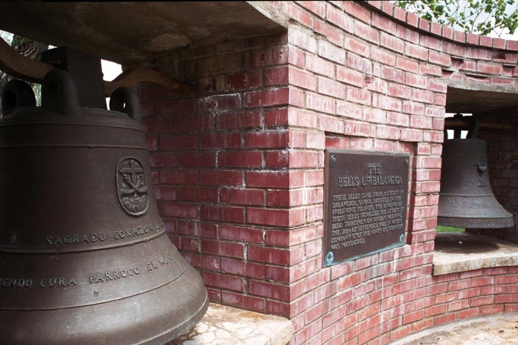 Two of the Balangiga Bells have for years been on show at F.E. Warren Air Force Base outside Cheyenne, Wyoming. Photo: AP