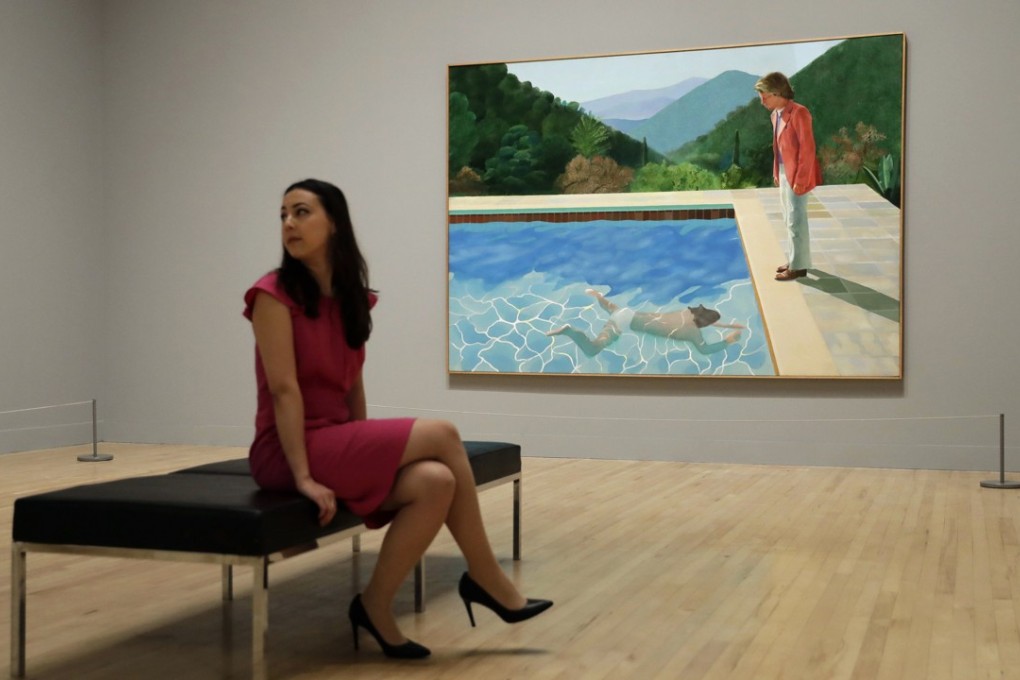 David Hockney’s ‘Portrait of an Artist (Pool with Two Figures)’ at Tate Britain gallery in London. Photo: AP