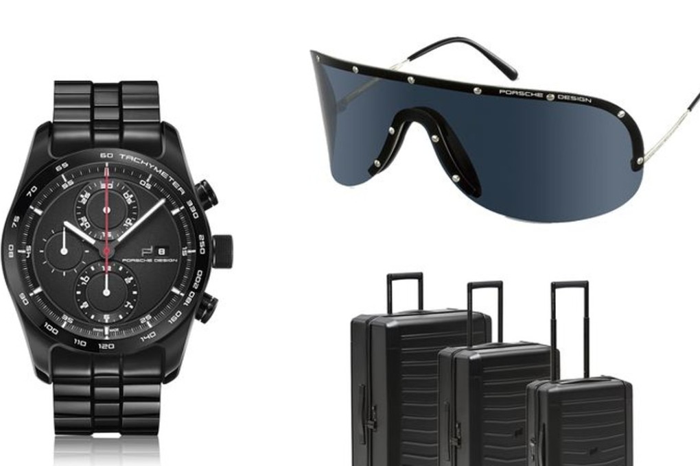 Watch, sunglasses and hardcase luggage set, Black Edition by Porsche Design. Photo: Porsche Design