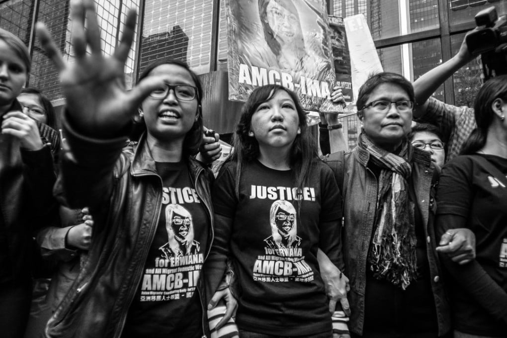 A photo by Xyza Cruz Bacani. The court case between former Indonesian domestic worker, Erwiana Sulistyaningsih, and her then employer, Law Wan-tung, revealed the extent to which abuse against migrant workers can be perpetrated before they are detected. Photo: Xyza Cruz Bacani