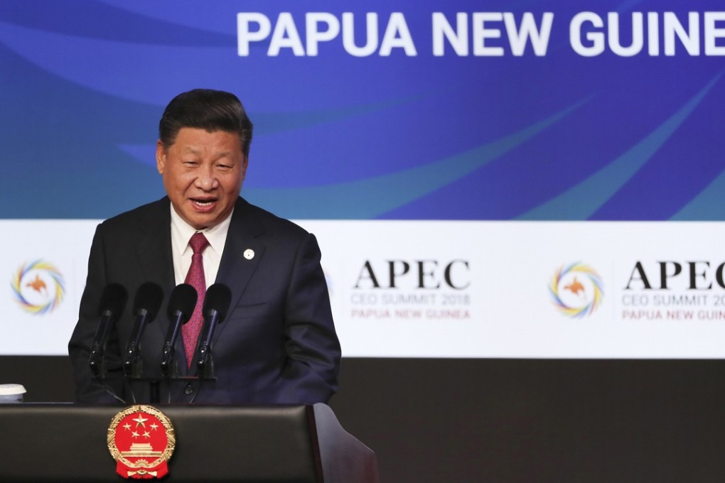 China’s President Xi Jinping speaks during the Apec summit. Photo: AP