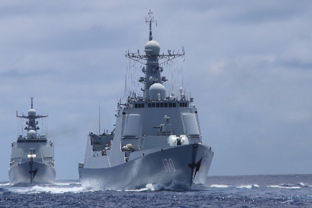 The guided-missile destroyers Lanzhou and Changsha, part of the PLA’s South Sea Fleet. Photo: Handout