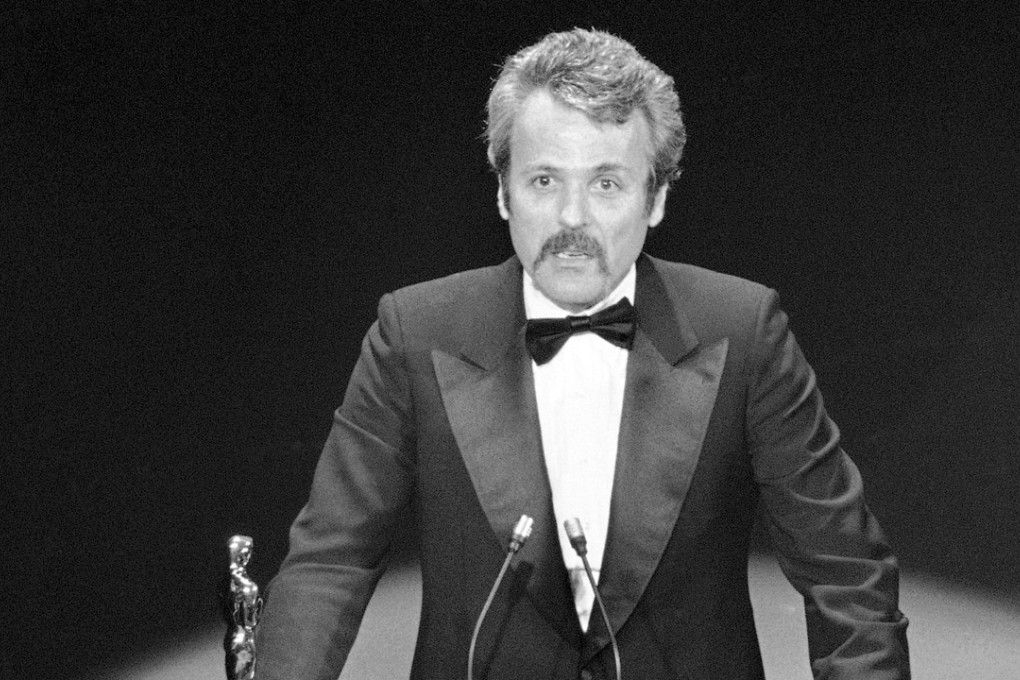 In this March 28, 1977 file photo, William Goldman accepts his best adapted screenplay Oscar for “All The President's Men”. Photo: AP