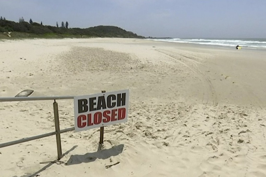 The beach where a shark attack occurred in Ballina, Australia in early November, 2018. Photo: AP