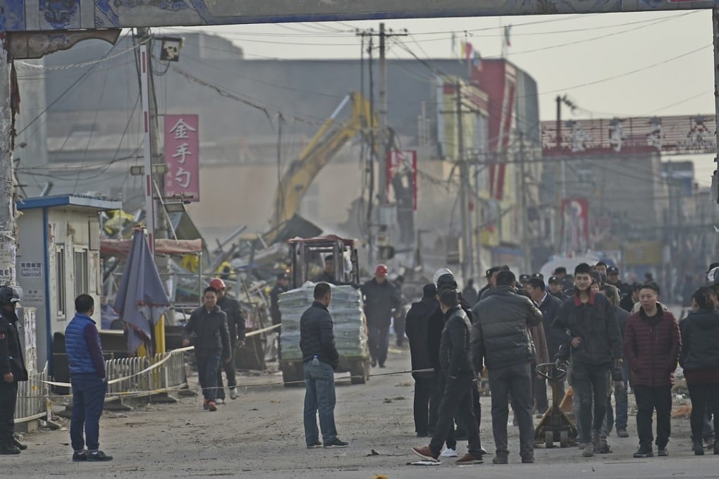 A fire at an overcrowded housing unit in Beijing’s Daxing district in November 2017 left 19 people dead. Photo: Imaginechina