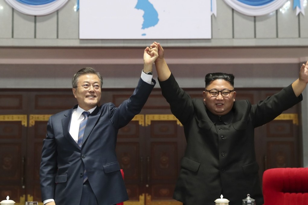 North Korea’s Kim Jong-un has met South Korean President Moon Jae-in three times since April and a fourth summit is planned. Photo: Pyongyang Press Corps Pool via AP