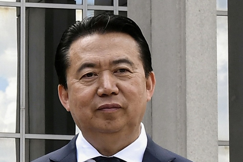 Former Interpol President Meng Hongwei at the headquarters of the International Police Organisation in Lyon, France, this year. He was detained by Chinese authorities in September. Photo: Reuters
