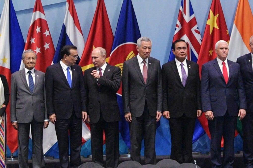 East Asia Summit leaders during their meeting in Singapore. Photo: EPA