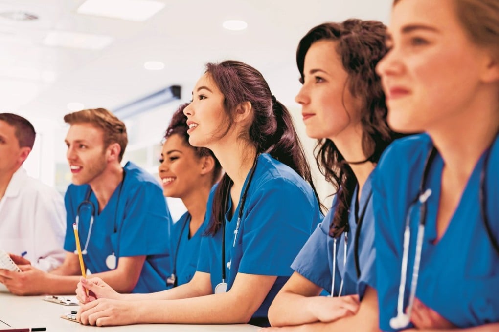 Medical students listening during a lecture. Last weekend education group InvestIN hosted the Young Doctor Programme, aimed at 15- to 18-year-olds, in Hong Kong. Photo: Alamy