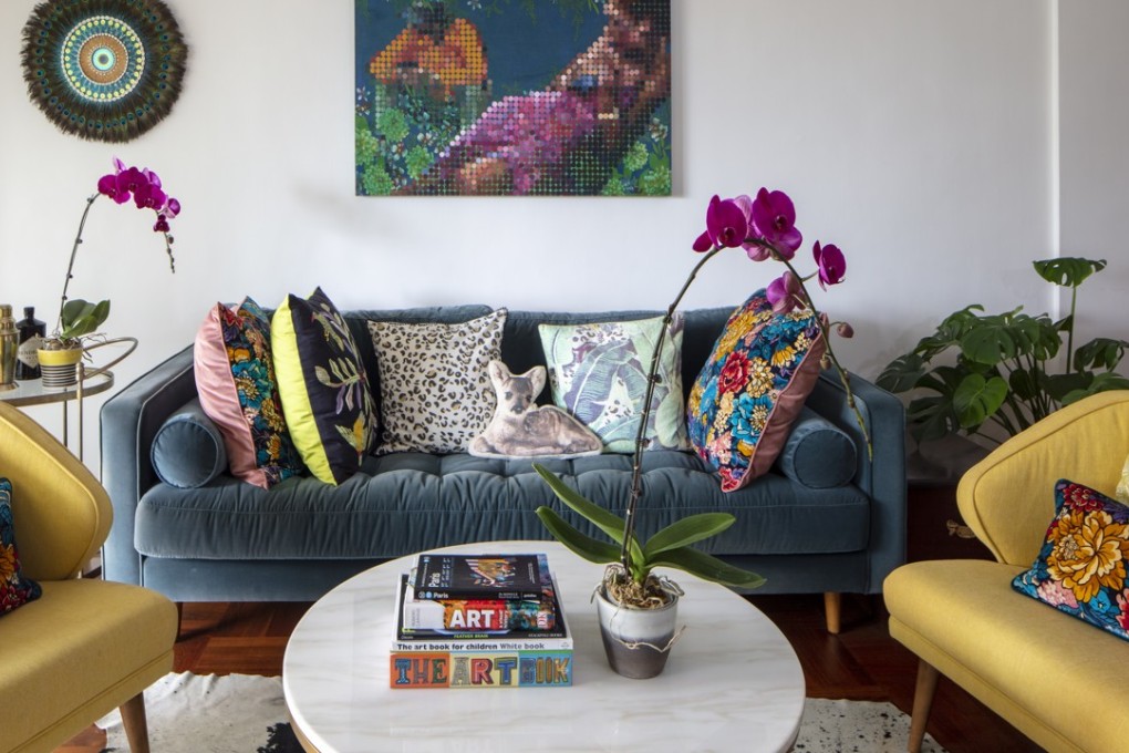 Bright pops of colour stand out against white walls to add character at Caitlin Walker’s Mid-Levels home. Photography and video: John Butlin. Styling: Aviva Duncan. Photo assistant: Timothy Tsang
