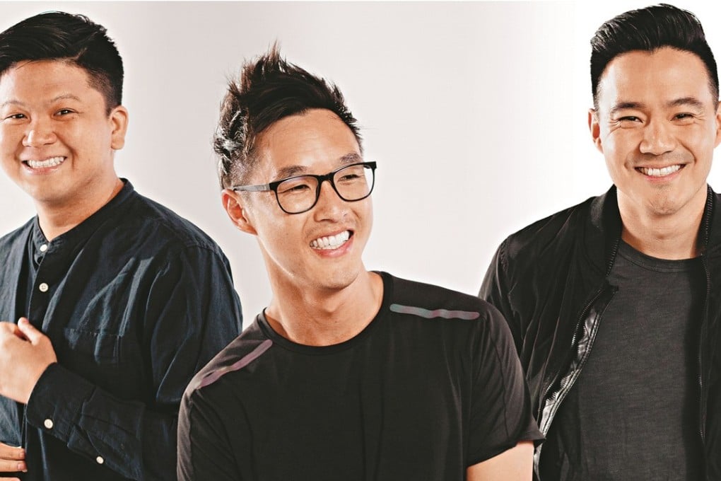 From right: Wong Fu Productions co-founders Philip Wang and Wesley Chan, and Taylor Chan, a young filmmaker who started as an intern at the company. Photo: Joyce Chen