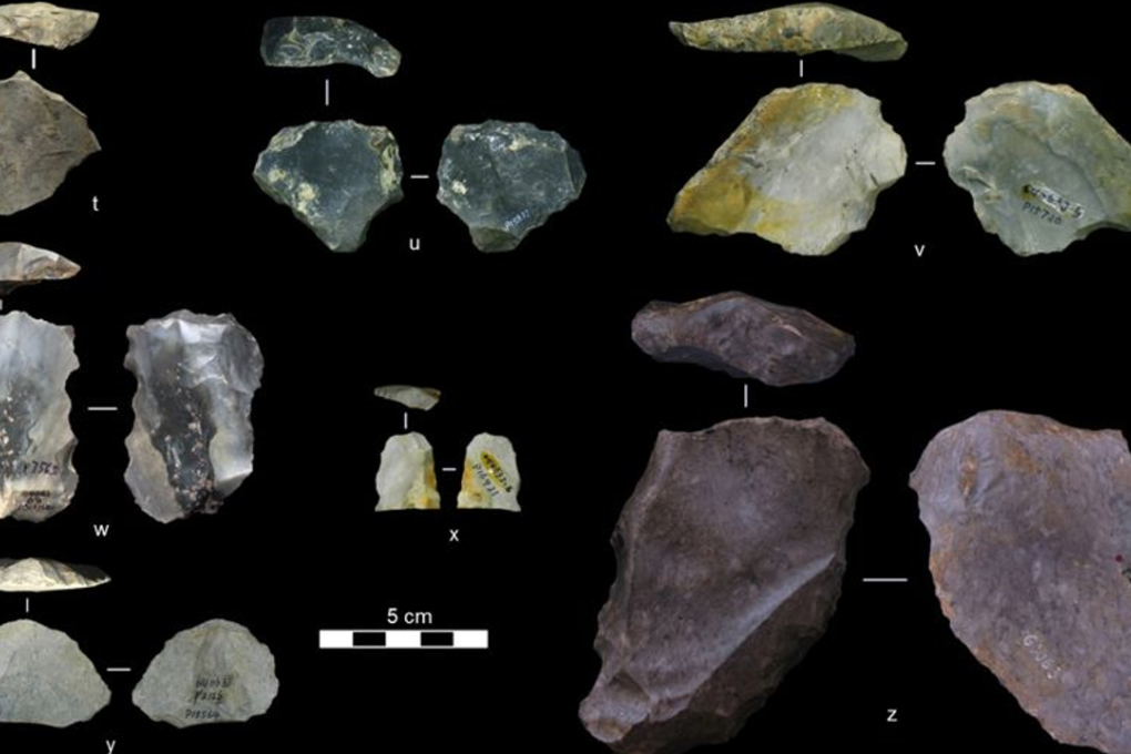 So-called Levallois cores discovered in China. The ancient tools date back to between 80,000 and 170,000 years ago. Photo: Marwick et al