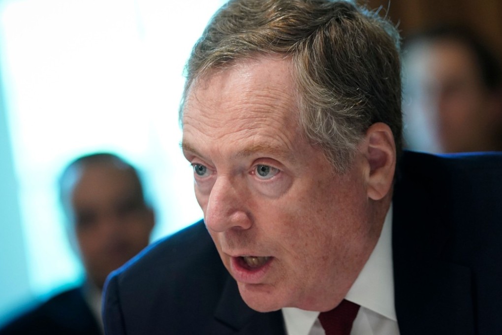 US Trade Representative Robert Lighthizer takes part in a cabinet meeting in the Cabinet Room of the White House in August. Photo: AFP