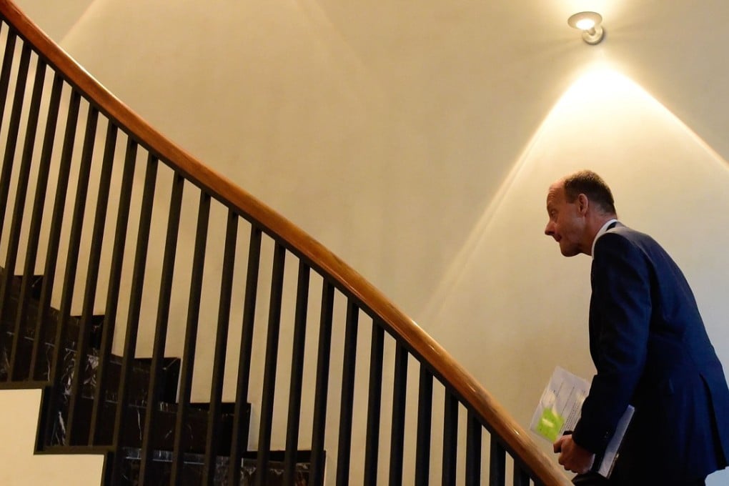 Friedrich Merz, one of three top candidates to take over as head of Germany's centre-right Christian Democratic Union, arrives for a meeting in Berlin on Monday. Photo: Agence France-Presse