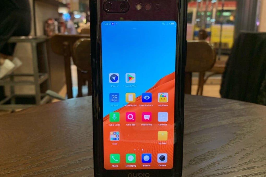 The Nubia X has a 5.2-inch OLED panel on the back