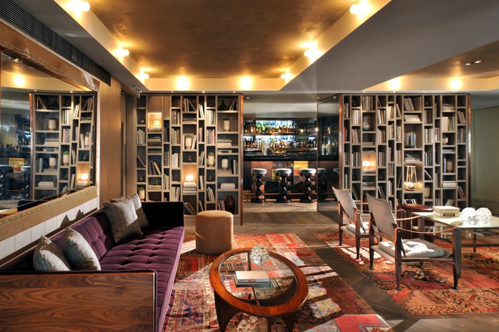 A velvet sofa, paired with a giant lacquer-framed mirror, create a stylish, spacious feel in the lounge bar at boutique hotel, The Hari, in London, created by Tara Bernerd & Partners, which plans to adopt the same approach and use clever space planning and luxurious materials to reflect the vibrant Wan Chai district where The Hari Hong Kong is set to open in 2020.