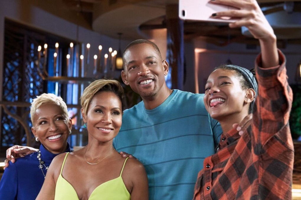 Actress Jada Pinkett Smith (second left) with her mother Adrienne Banfield-Jones (left), husband Will Smith and daughter Willow Smith. Photo: Red Table Talk