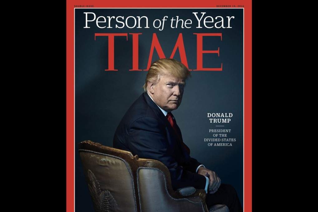 Donald Trump, then US President-elect, was named Time’s Person of the Year in 2016. File photo: AFP