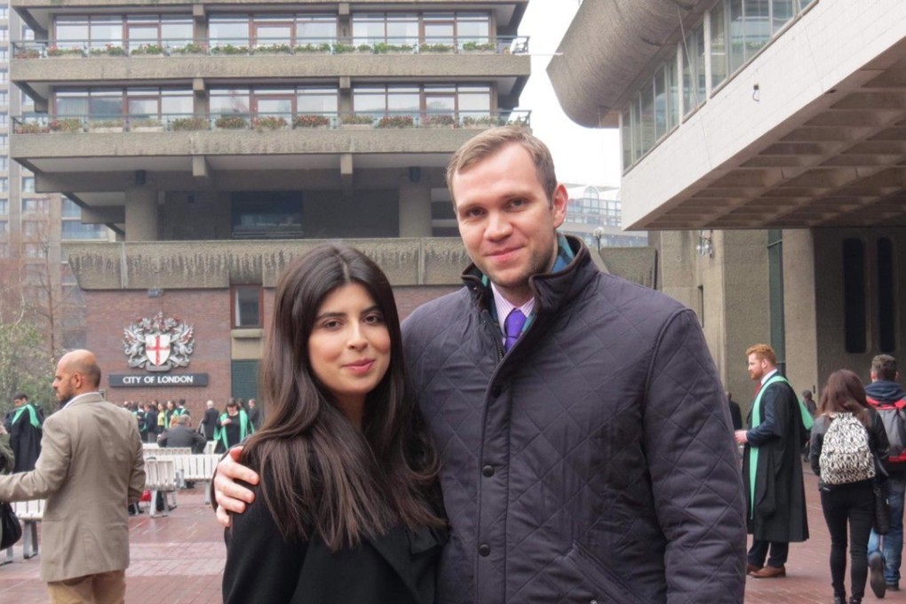 An undated handout photo showing Durham University PhD student Matthew Hedges and his wife Daniela Tejada in London. Photo: Handout via EPA-EFE