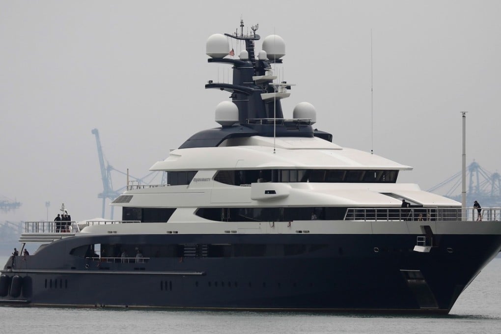 Equanimity, the luxury yacht worth US$250 million that is at the centre of the 1MDB scandal. Photo: AFP