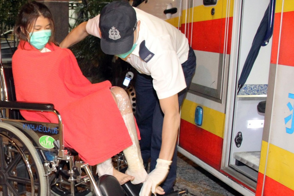 At least 12 students were injured in an explosion at Baptist University in Hong Kong. Photo SCMP Pictures