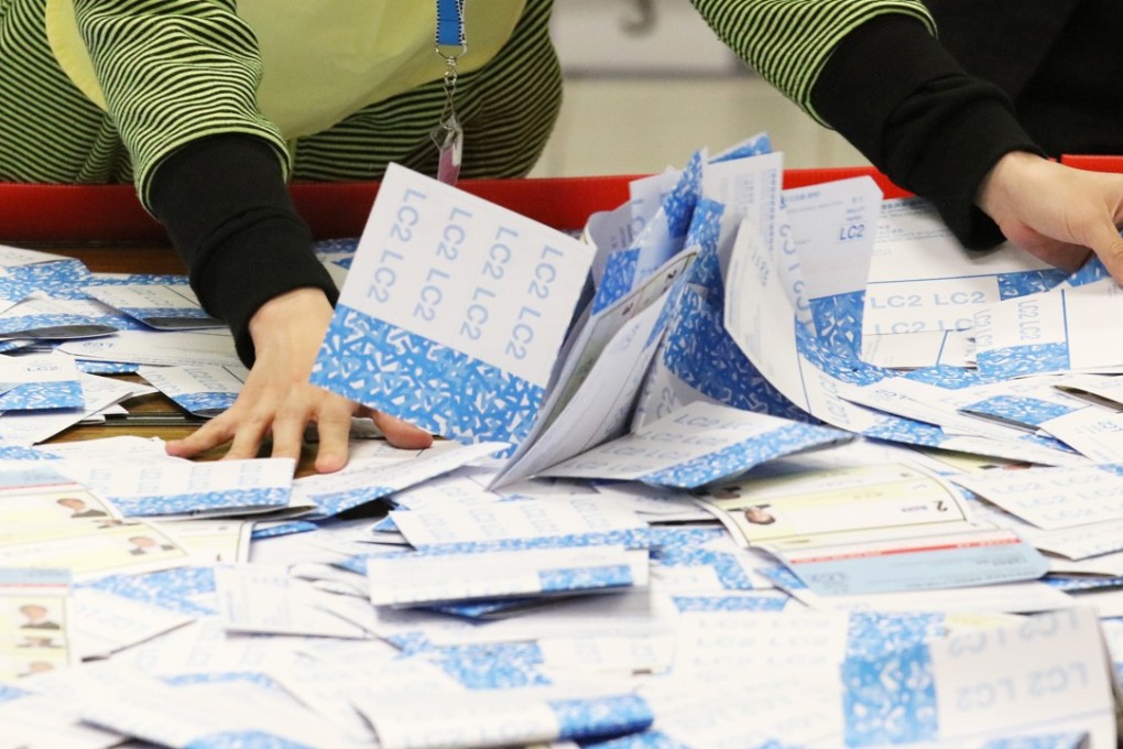 Voters go to the polls on Sunday in Kowloon West. Photo: Felix Wong