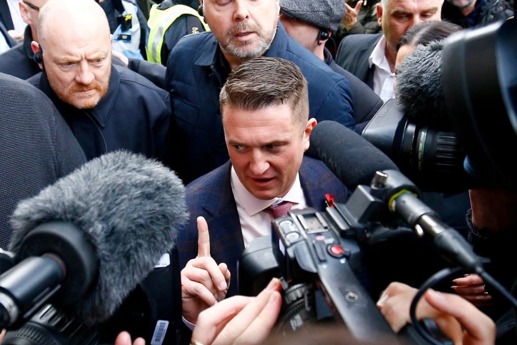 Far-right activist Tommy Robinson – real name Stephen Yaxley-Lennon – leaving the Old Bailey in London on October 23, 2018. Photo: Reuters