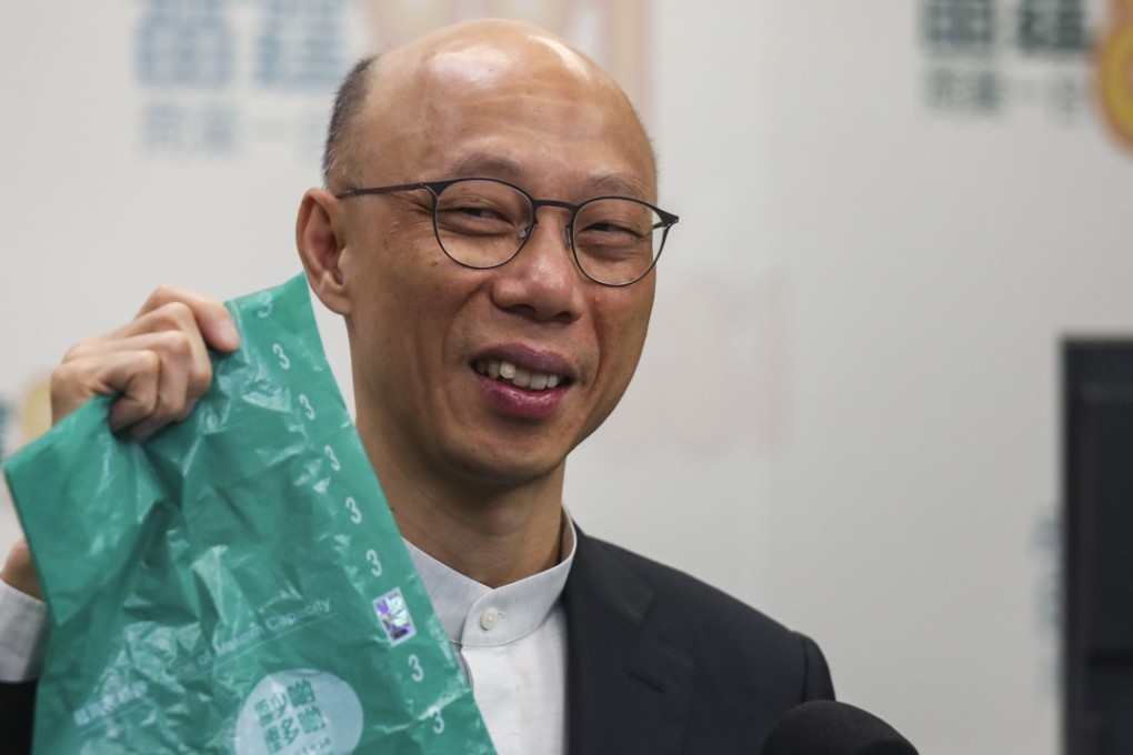 Secretary for the Environment Wong Kam-sing talks about his proposed waste charging scheme during an interview at Commercial Radio in Kowloon Tong on November 1. Photo: Xiaomei Chen
