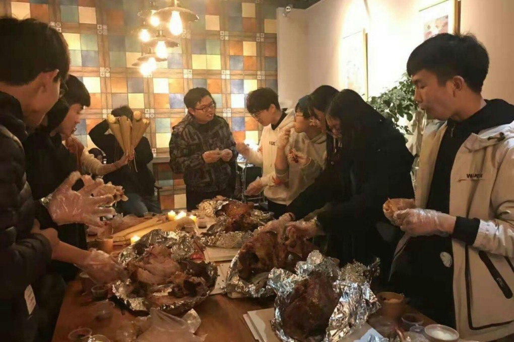 Weibo user Lingye and her classmates were treated to a Thanksgiving feast during a field trip to Hangzhou, Zhejiang province in eastern China. Photo: Weibo
