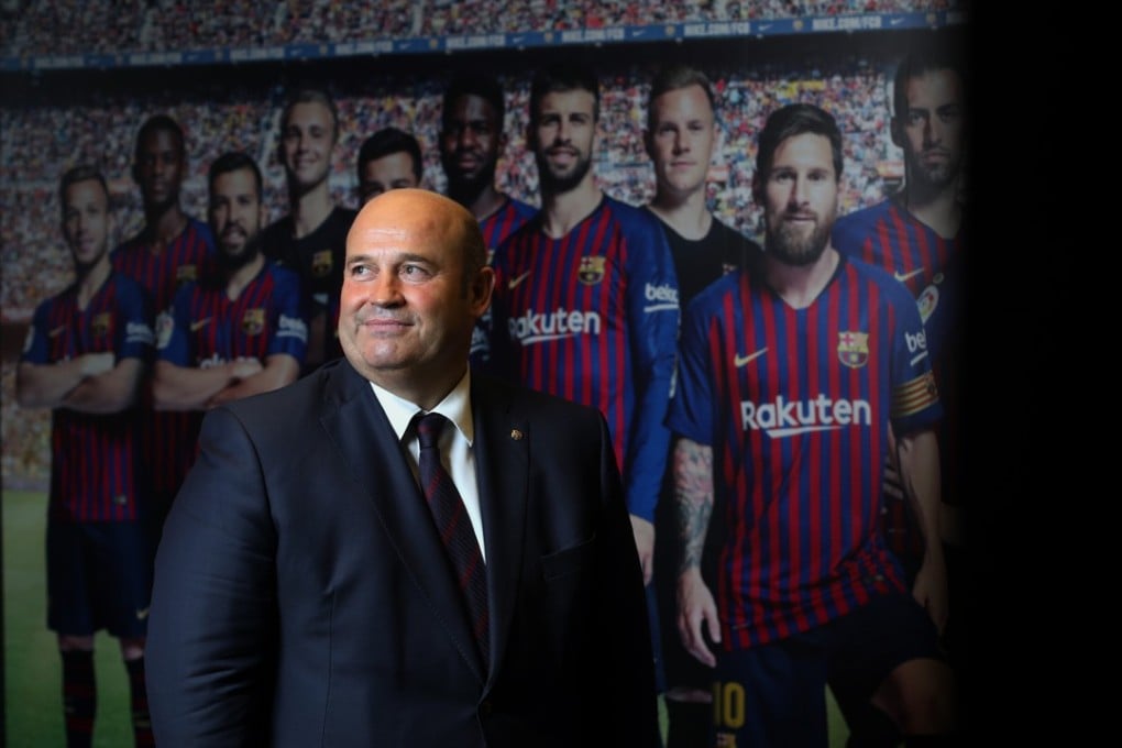 FC Barcelona CEO Oscar Grau at the club office in Central. Photo: Xiaomei Chen