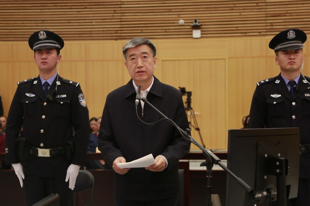 Liu Qiang, a former vice-governor of northeast China’s Liaoning Province, stands trail in Beijing on Thursday charged with taking bribes of 10.6 million yuan and disrupting elections. Photo: Xinhua