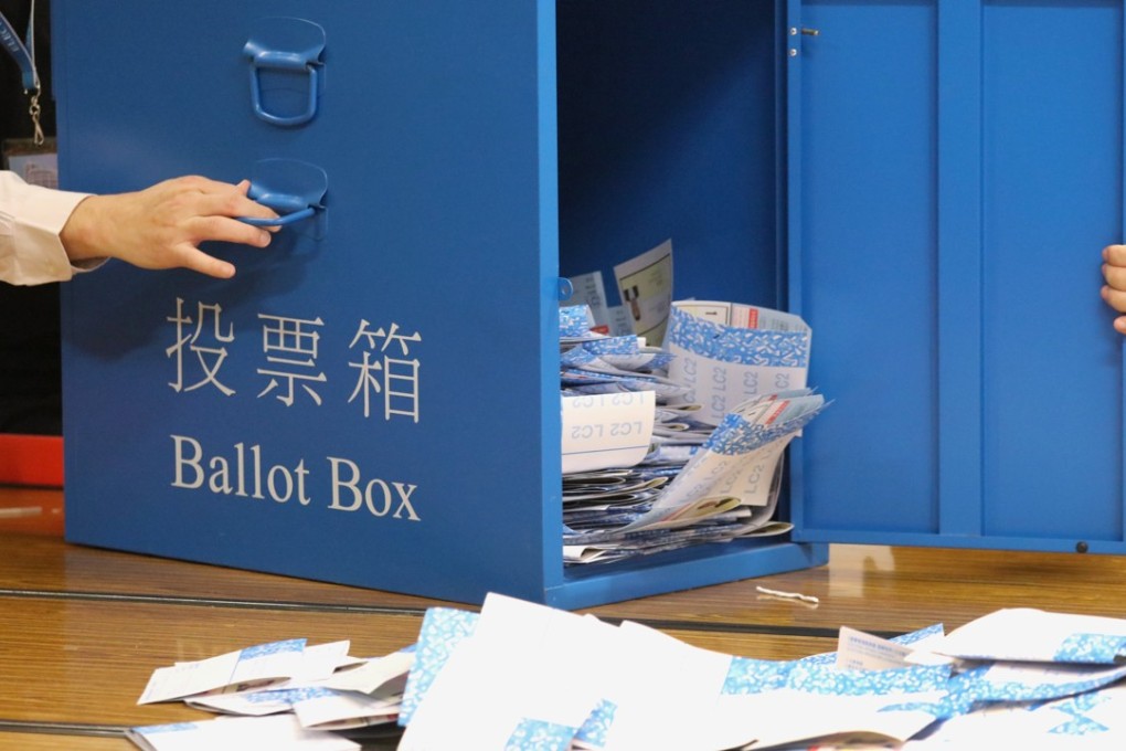 Counting during March’s Legislative Council by-election. Photo: Felix Wong