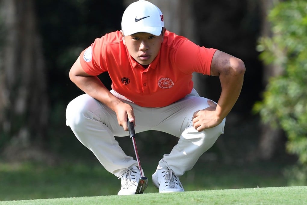 Ben Wong weighs up a putt during the second round of the Hong Kong Open. Photos: Richard Castka