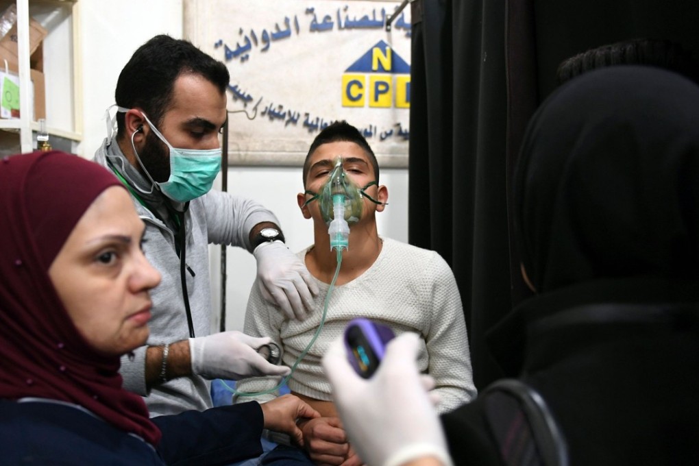 A Syrian boy receives treatment at a hospital in Aleppo on November 24, 2018. Photo: AFP