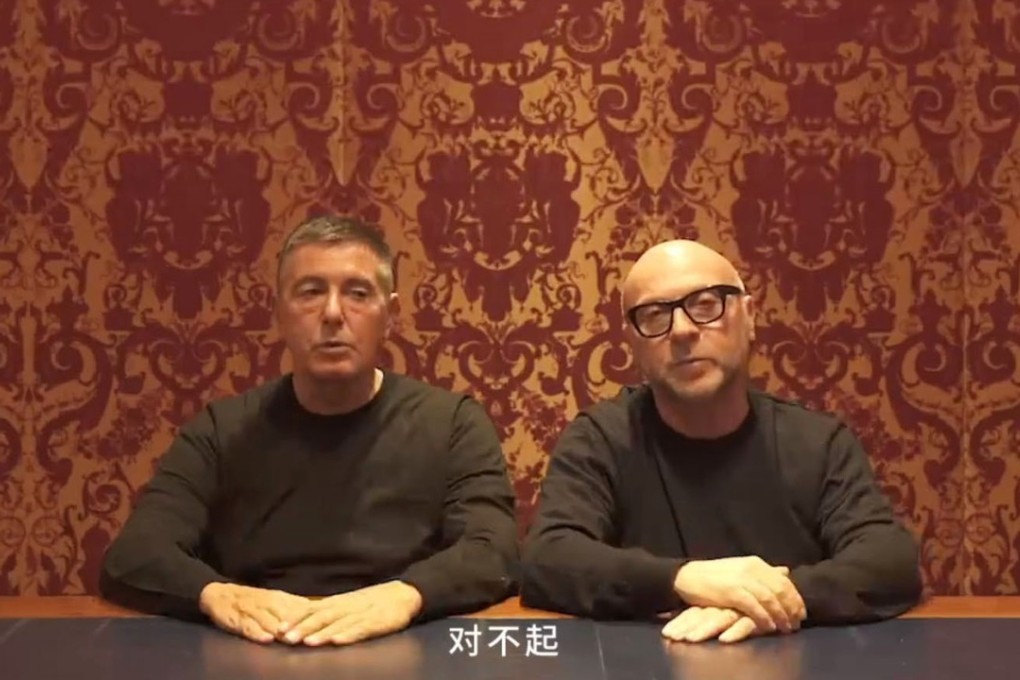 D&G’s Stefano Gabbana (left) made a public apology with co-founder Domenico Dolce (right). Photo: Kyodo