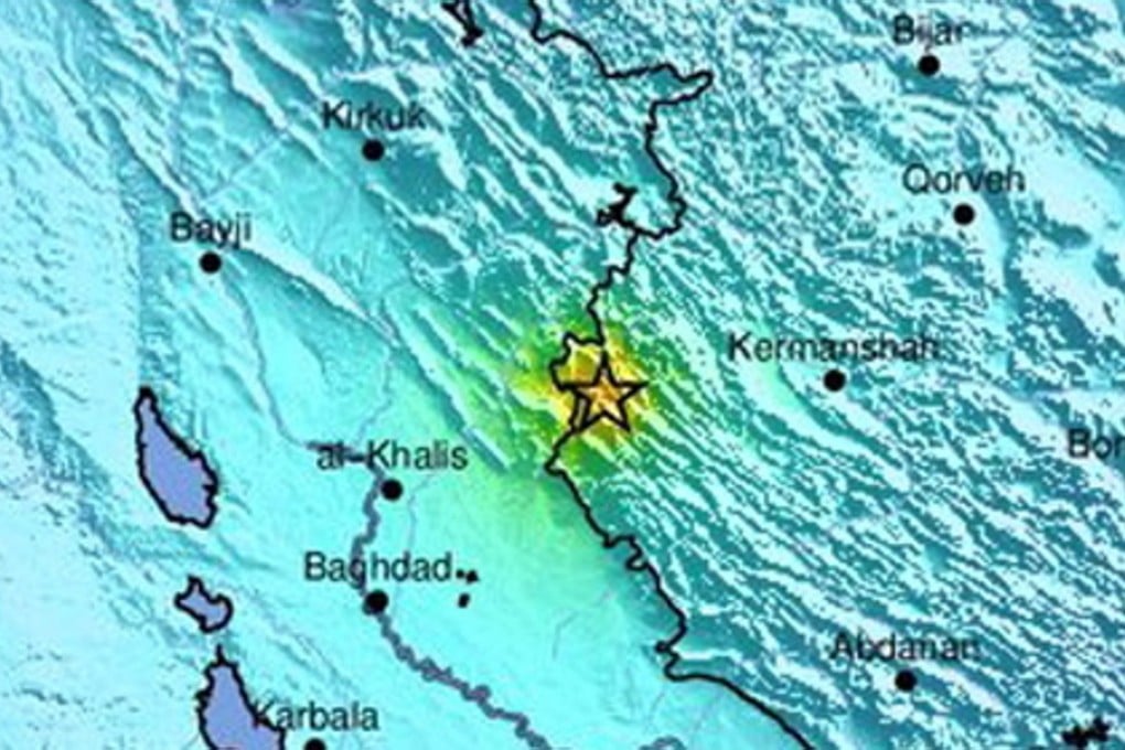 A photo made available by the United States Geological Survey (USGS) of a USGS Shake Map showing the location of the 6.3 earthquake. Photo: Handout