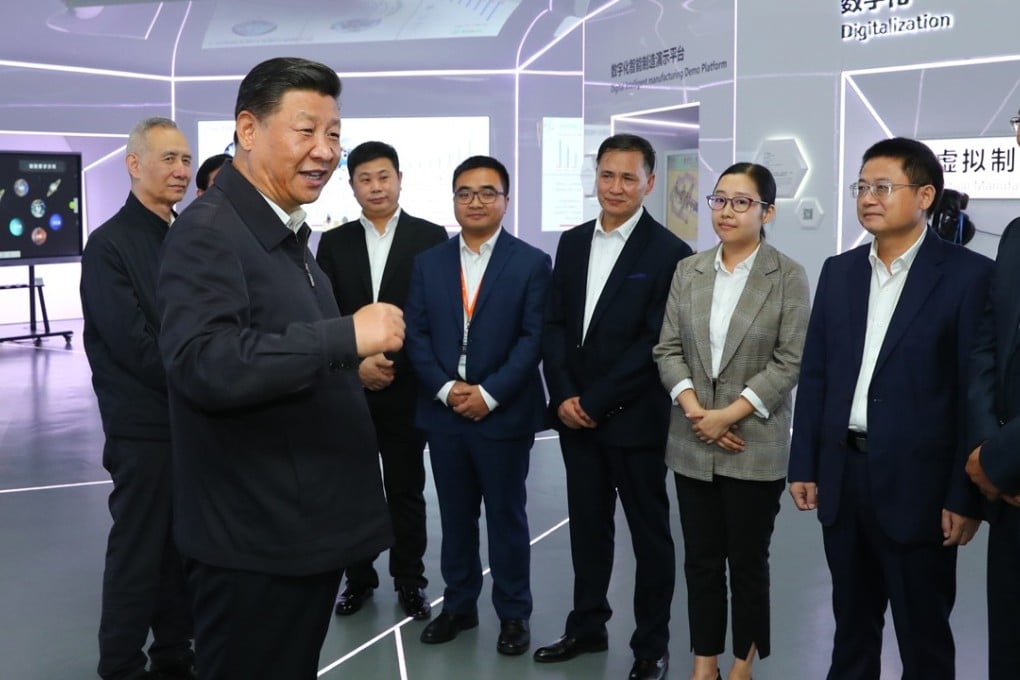 Chinese President Xi Jinping talks to private businesses leaders in Guangzhou, Guangdong province, on October 24. Photo: Xinhua